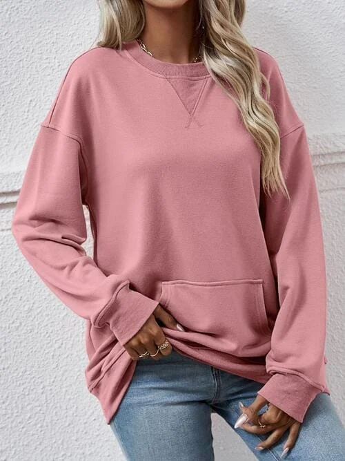Big Savings Long Sleeve Pocket Sweatshirt