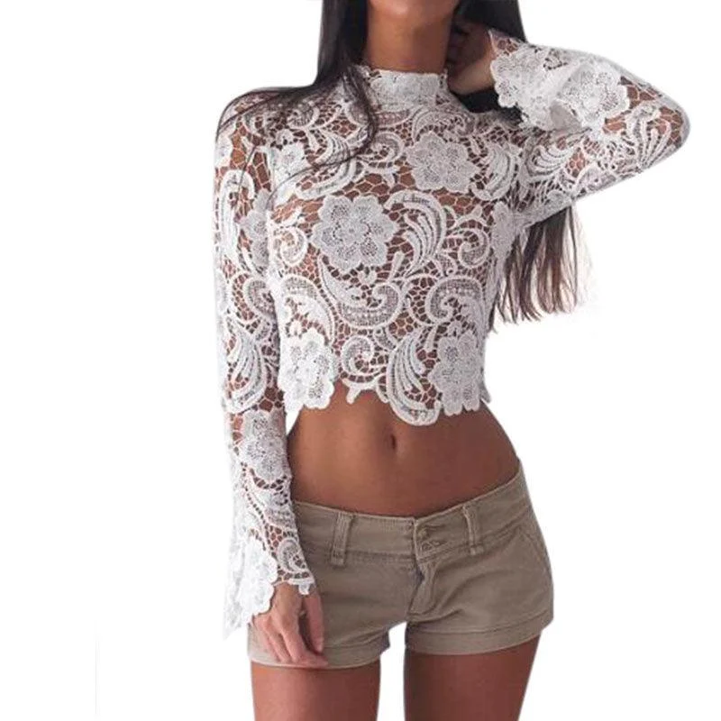 Today Only LACE CROP FLARE SLEEVE