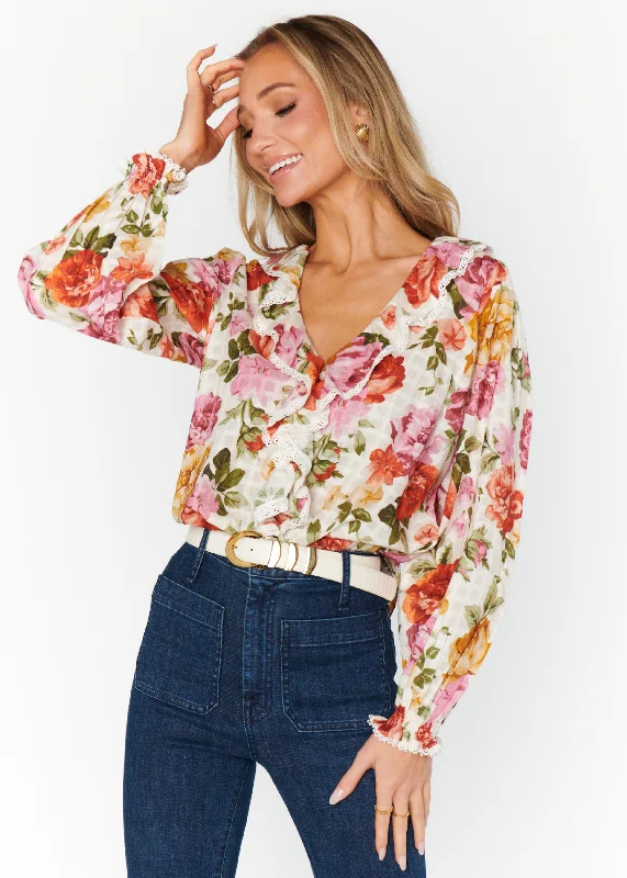 Limited Availability Show Me Your Mumu Lydia Ruffle Top