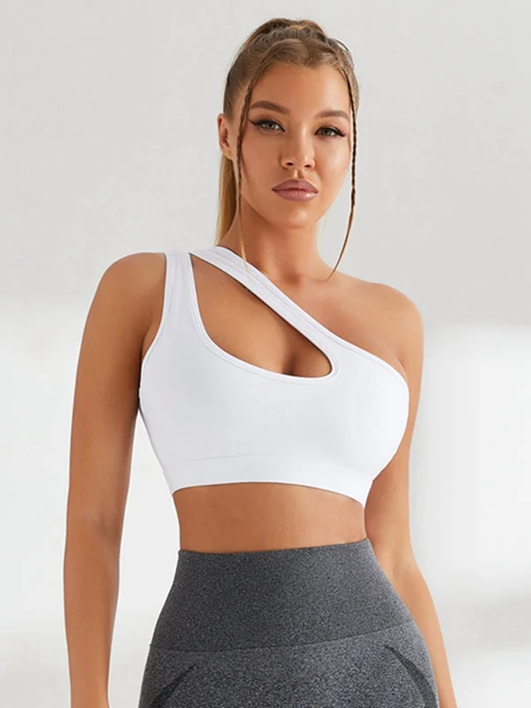 Weekend Deals That Dazzle ZASUWA Female One-shoulder Sports Ankle Bras