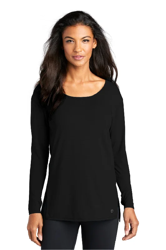 Year-End Sale Ogio Womens Luuma Jersey Moisture Wicking Long Sleeve Wide Neck T-Shirt - Blacktop - Closeout Year-End Sale Ogio Womens Luuma Jersey Moisture Wicking Long Sleeve Wide Neck T-Shirt - Blacktop - Closeout
