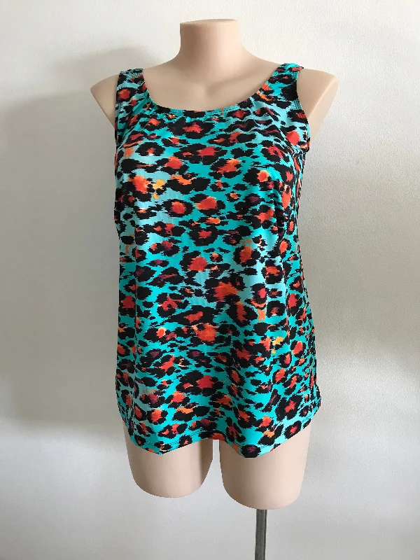 While Supplies Last Ocean Curl Tankini - Aqua Print