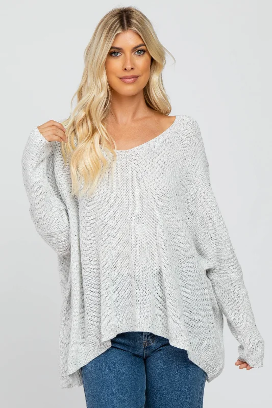 Weekend Bargains to Snag White Speckled Oversized Sweater