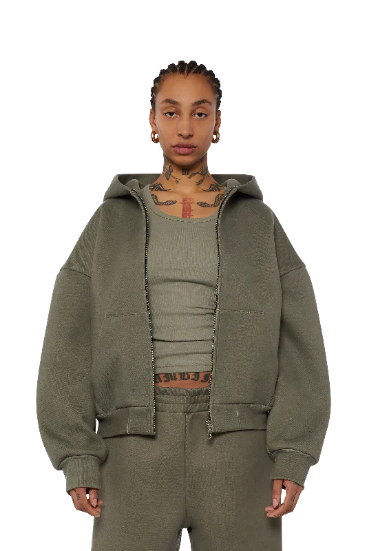 Super Sale V2 Zipped Hoodie in Vintage Cactus