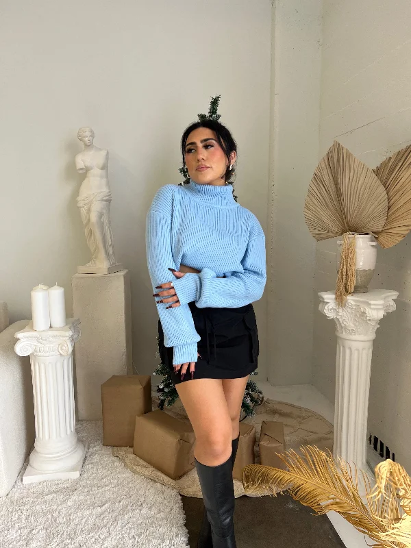Savings Alert Into The Blue Turtle Neck Sweater