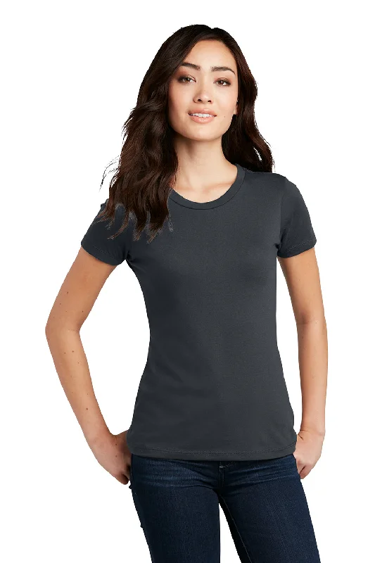 Weekend Savings Spectacular District Womens Perfect Blend Short Sleeve Crewneck T-Shirt - Charcoal Grey