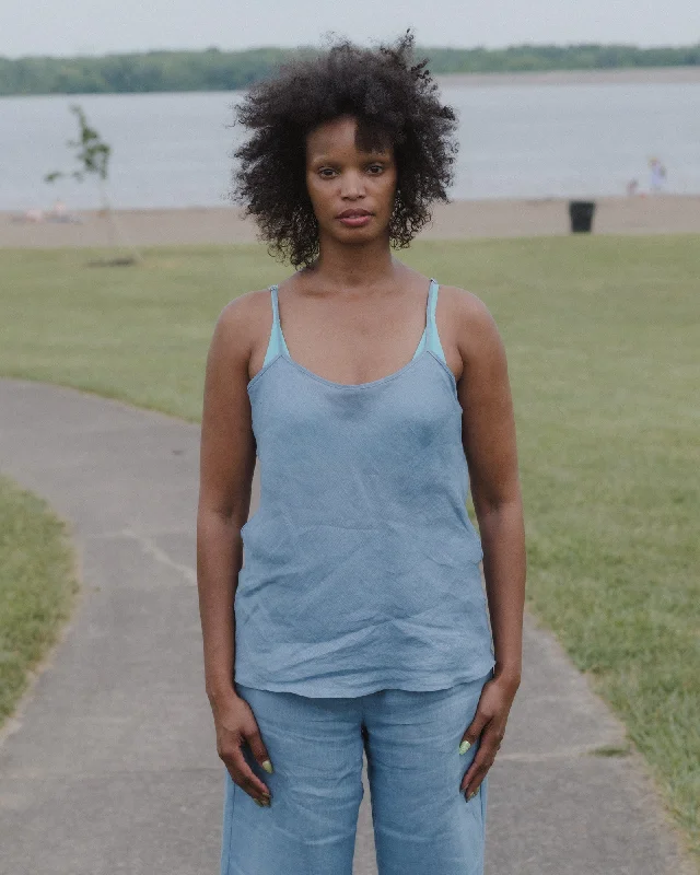 Friends and Family Sale Dydine Top - Fine Linen - Truss Blue
