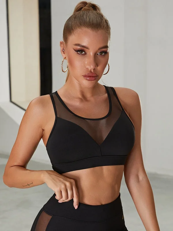 Weekend Discounts You Deserve ❤ZASUWA Female Super Sexy Unique Mesh Sports Bras