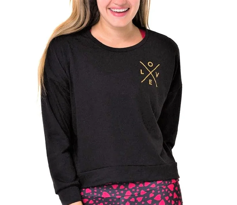 Shop and Save Onzie Yoga LOVE logo Sweatshirt 3764