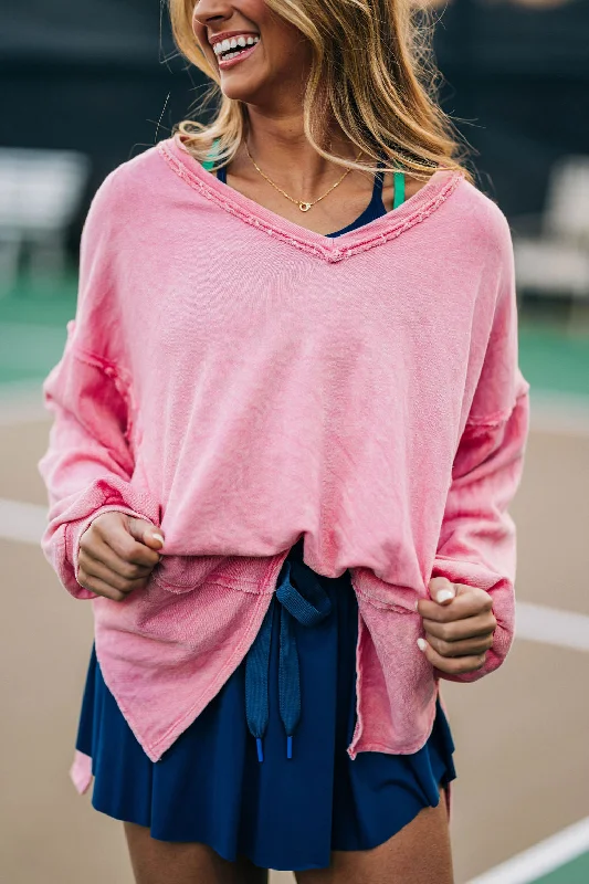 Loyalty Reward Kylie Mae Oversized Top - Pink