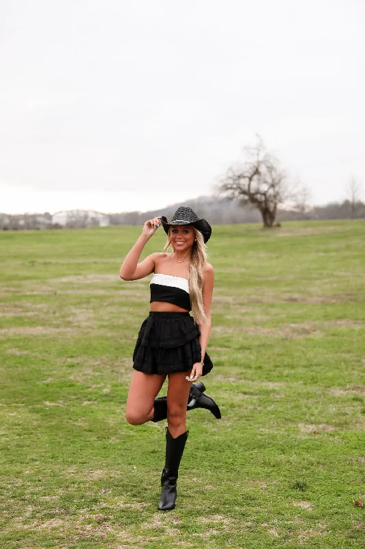 Super Bargain Waylon Top - Black Whitewashing