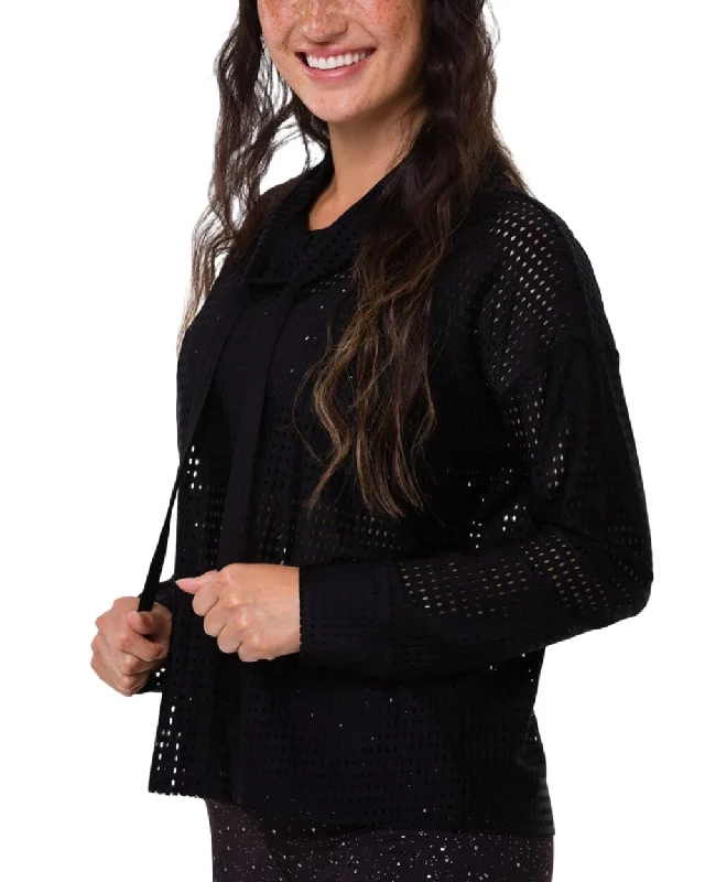 Extra Discount Onzie Yoga Mesh Cowl Neck Top 3763