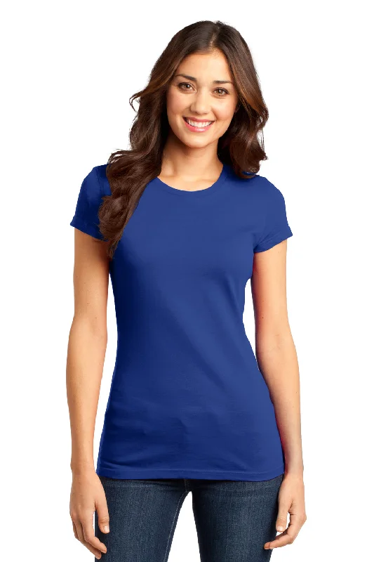 Price Blitz District Womens Very Important Short Sleeve Crewneck T-Shirt - Deep Royal Blue - Closeout