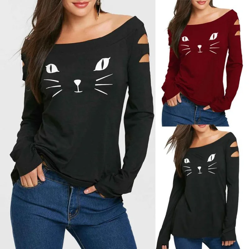 Weekend Deals That Wow KITTEN ... CUT IT OUT LONG SLEEVE TEE