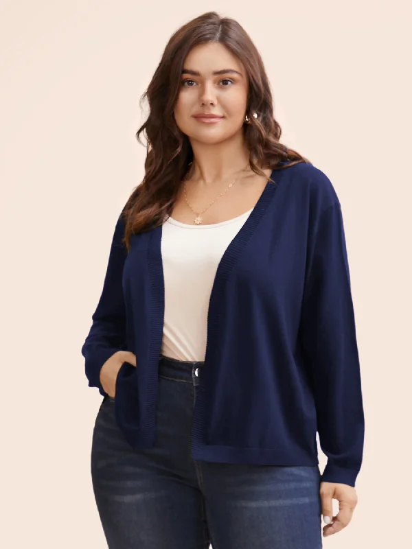 Weekend Specials to Cherish Soft Yarn Waist-Defining Cardigan