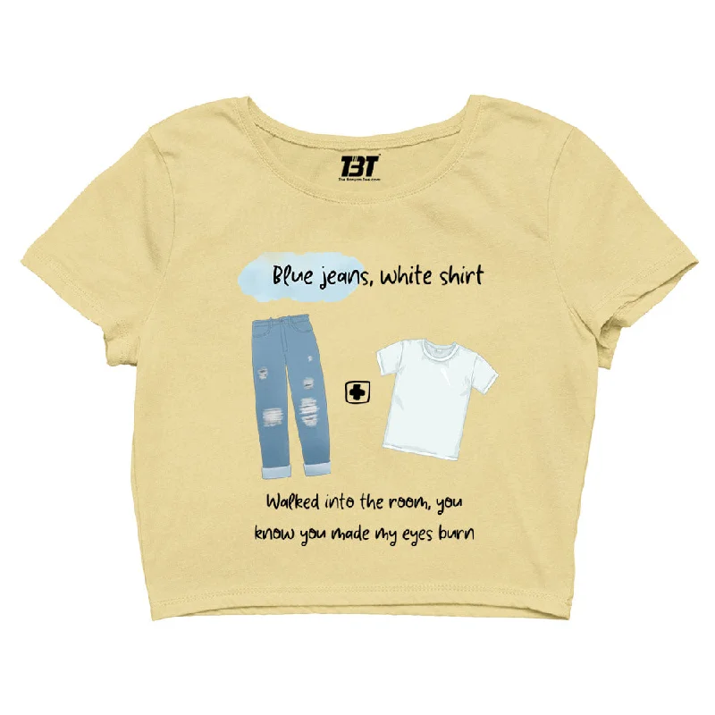 Inventory Reduction Lana Del Rey Crop Top - Blue Jeans