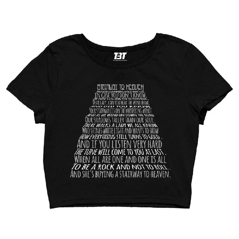 Daily Deals Led Zeppelin Crop Top - Stairway To Heaven