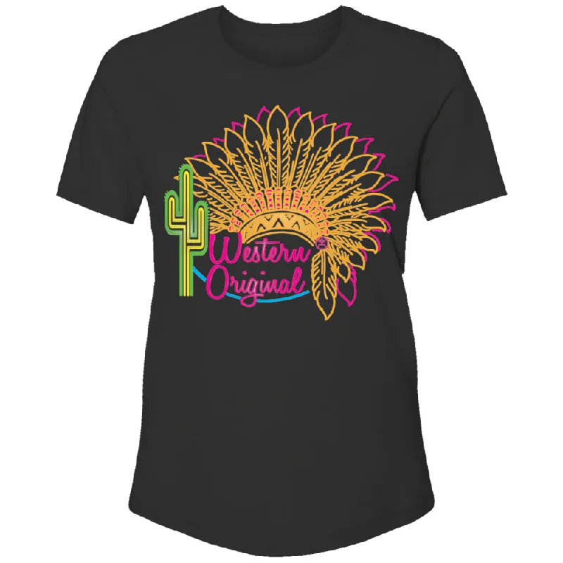 Unmissable Offer "Western Original" Black w/Multi Color Logo T-shirt