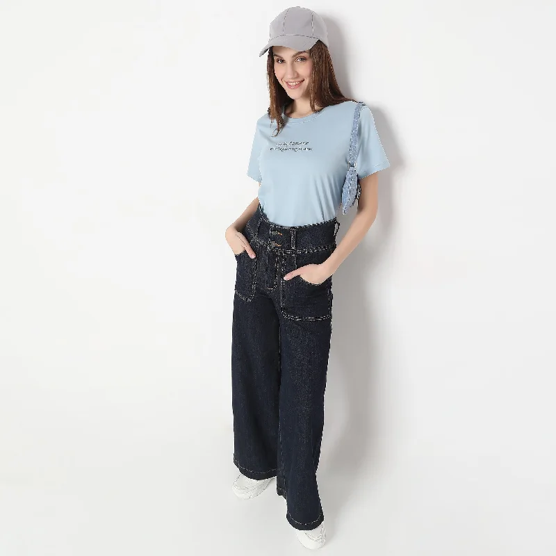 Weekend Deal Solid Round Neck T-Shirt