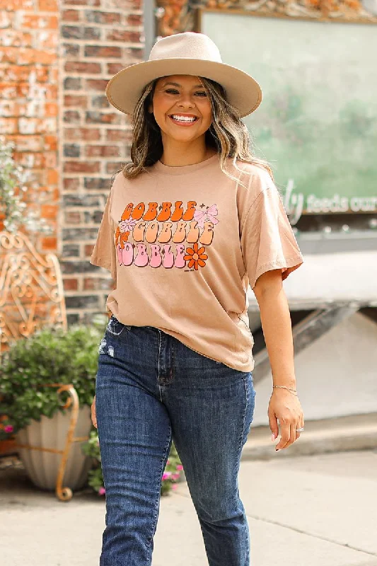 Extra Discount Gobble Gobble Gobble on Taupe Crewneck