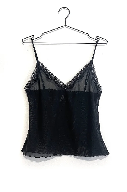 Buy Today Demeter Mesh Camisole in Black Recycled Mesh