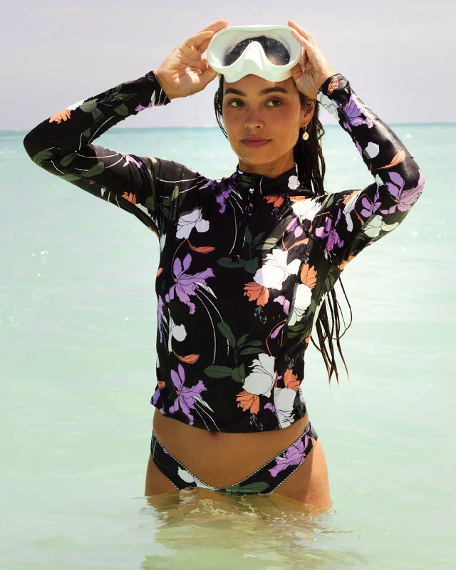 Year-End Sale Dreamy Raelynn Long Sleeve Rashguard - Black / Dreamy