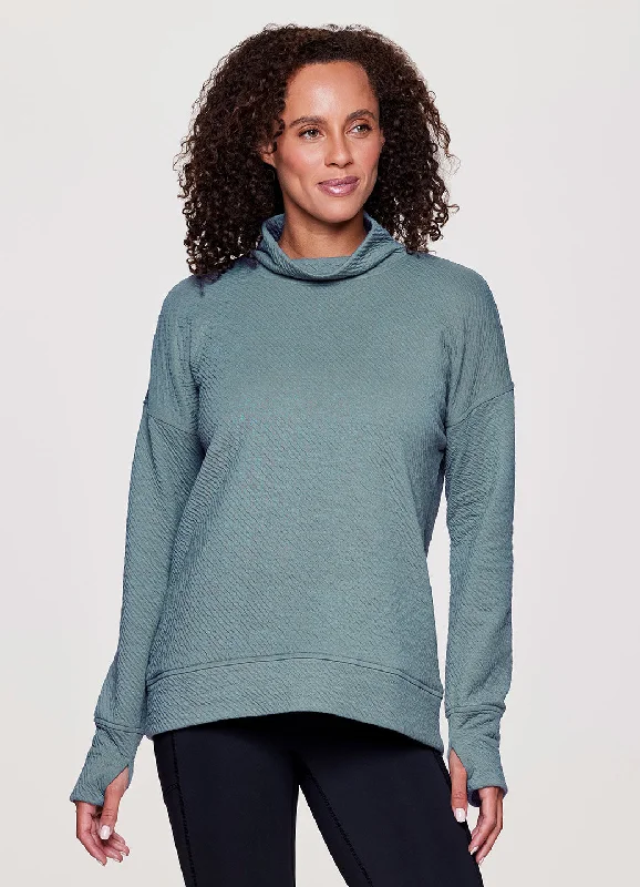 Stock Up Overlook Jacquard Mock Neck Sweatshirt