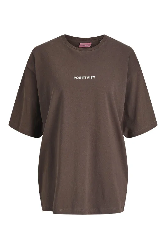 Weekend Special Jjxx - Jxmillow Loose Ss Tee - 4773089 Seal Brown Positivity