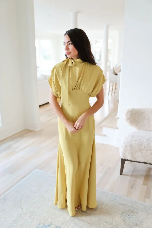 Weekend Bargains to Snag Maxine Pleated Maxi - Yellow