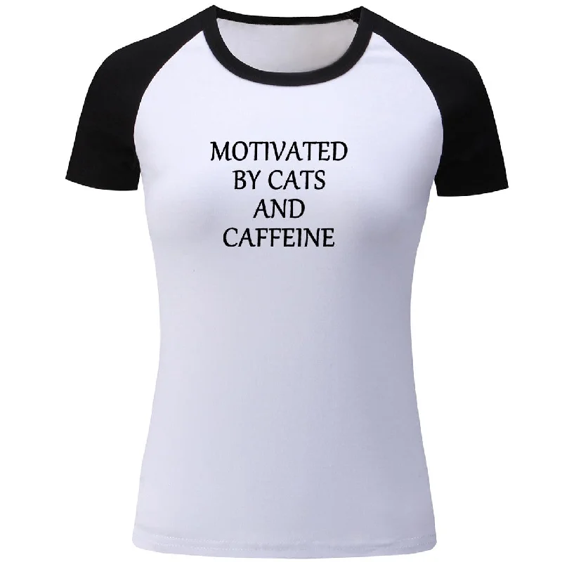 Limited Offer CATS & CAFFEINE JERSEY-STYLE TEE