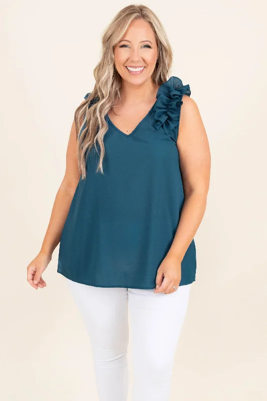 Weekend Specials to Celebrate Borrowing You Top, Teal