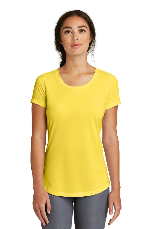 Value Deals New Era Womens Series Performance Jersey Moisture Wicking Short Sleeve Crewneck T-Shirt - Goldenrod Yellow - Closeout Value Deals New Era Womens Series Performance Jersey Moisture Wicking Short Sleeve Crewneck T-Shirt - Goldenrod Yellow - Closeout