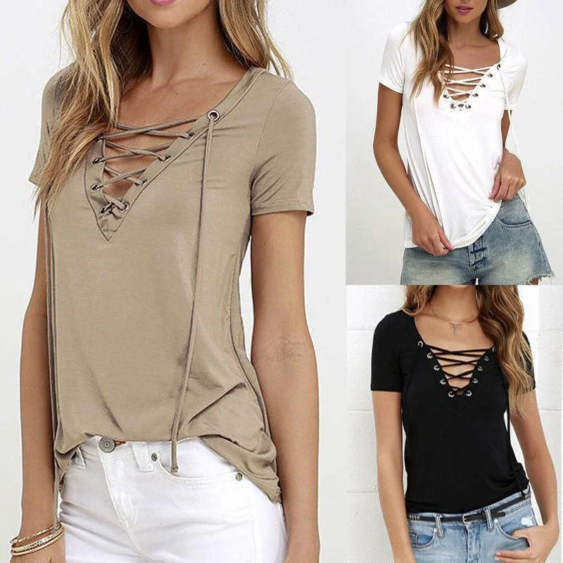 Reduced Price LACE-UP TEE