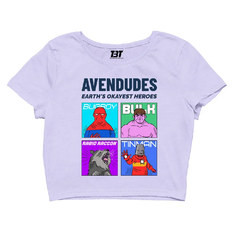 Mega Deal Superheroes Crop Top - Avendudes