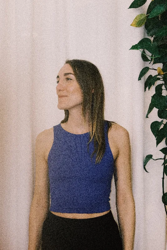 Seasonal Clearance crop top - aria - lapis