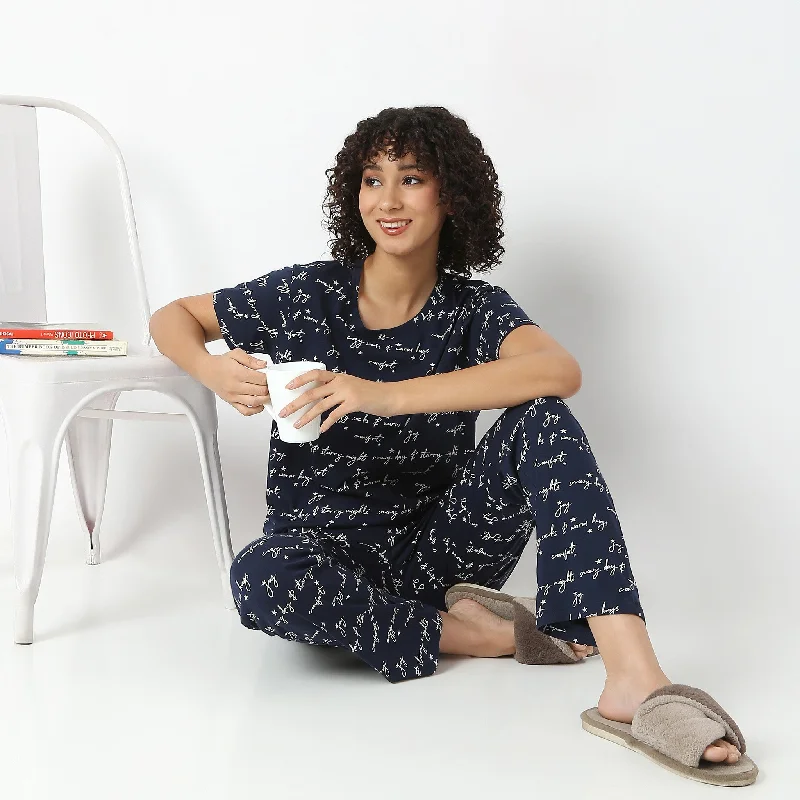 Take Advantage All Over Print Cotton Lounge T-Shirt