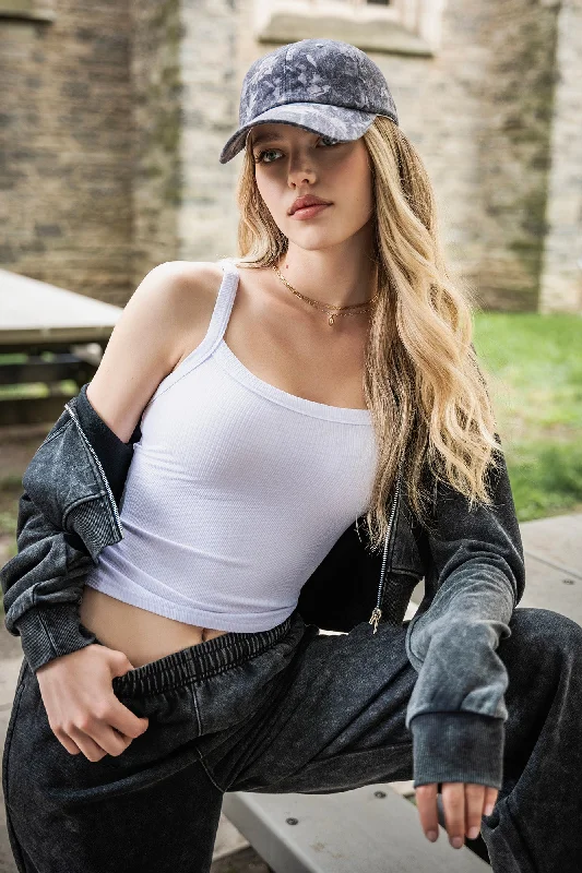Factory Direct Sale Fleece Washed Zip-Up Cropped Hoodie