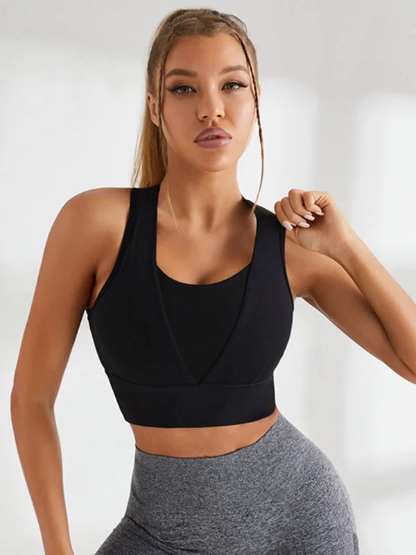 Price Drop ZASUWA Female Mesh Deep V-collar Sports Bras