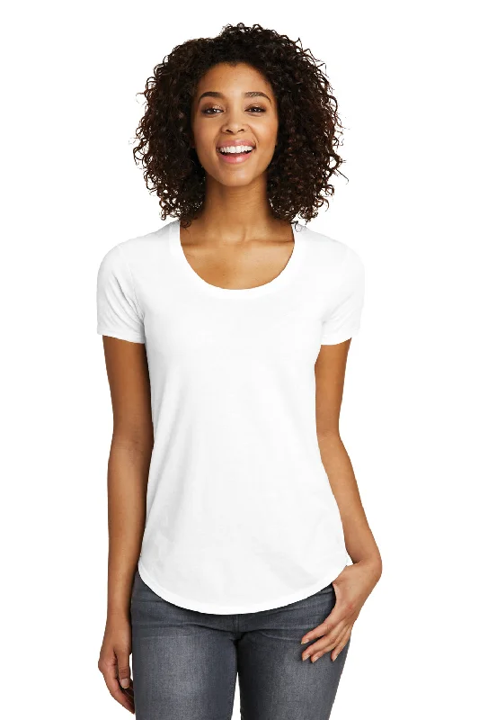 Weekend Specials to Love District Womens Very Important Short Sleeve Crewneck T-Shirt - White - Closeout