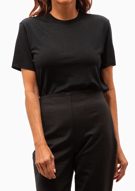 Season Finale Sale Summer Wool Jersey T-Shirt | Noir
