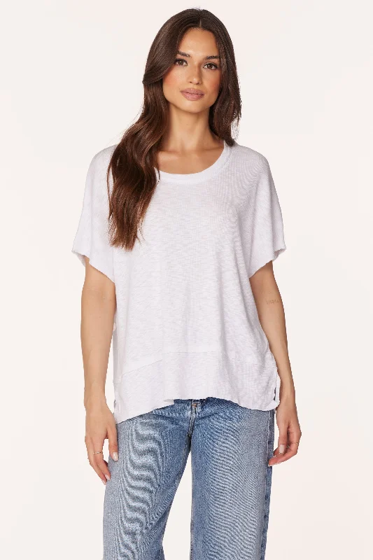 Savings Bonanza RAW EDGE DROPPED SHOULDER TEE