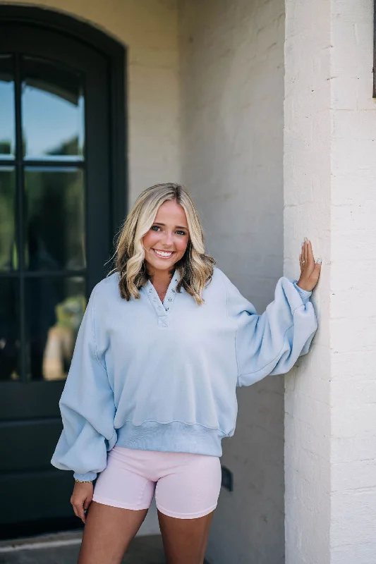 Deal of the Week Let's Go For A Walk Pullover - Sky Blue