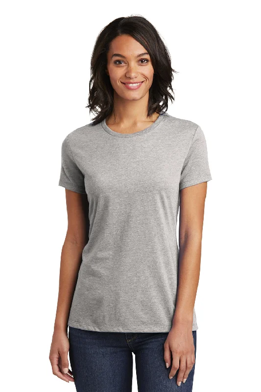 Great Deals District Womens Very Important Short Sleeve Crewneck T-Shirt - Heather Light Grey
