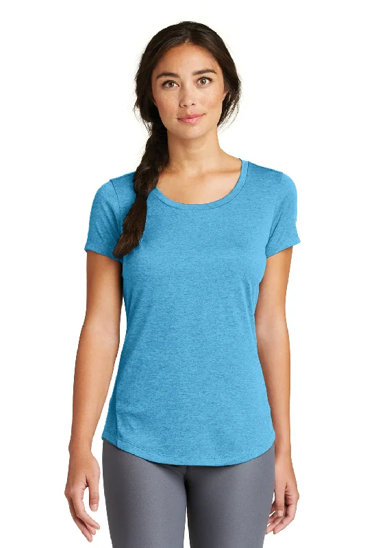 Flash Deal New Era Womens Series Performance Jersey Moisture Wicking Short Sleeve Crewneck T-Shirt - Sky Blue - Closeout