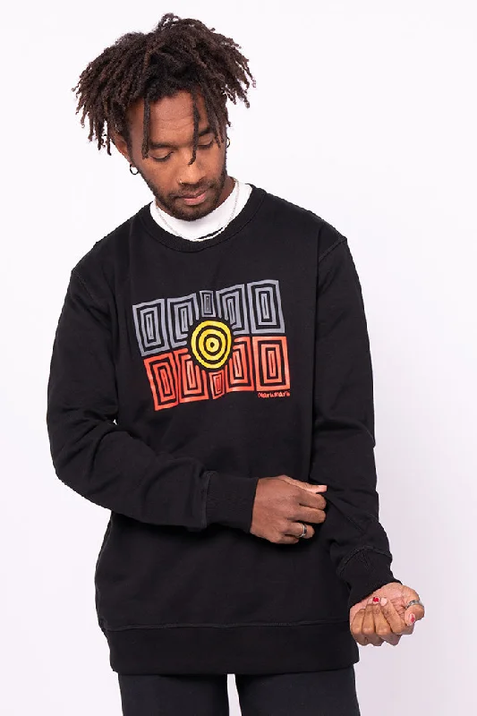 Super Sale Strong Community Black Premium Cotton Crew Neck Unisex Sweater